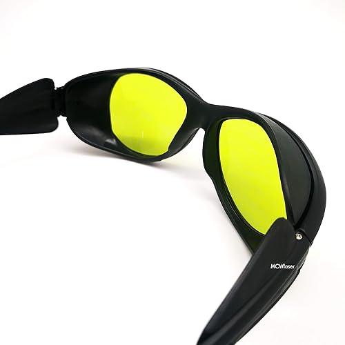 Miniatura 7 de MCWlaser Gafas de seguridad láser para 190-440 y 780-900nm, 900-1100nm, 10600nm típico para 355nm 405nm 808nm 980nm 1064nm 10600nm EP-17 estilo 2