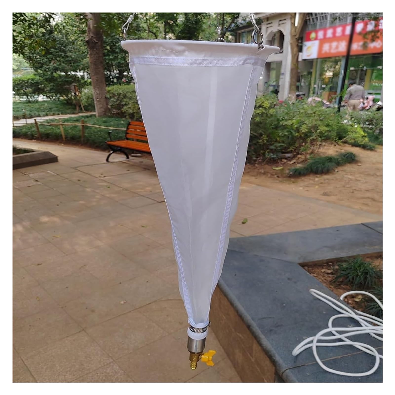 Outdoor Plankton Sampling Net, 112?m & 64?m Mesh Plankton Net, 20 CM/ 7.9 in Opening Lakes/River/Ocean Nylon Collection Nets for Evaluate Water Quality(125 Mesh)