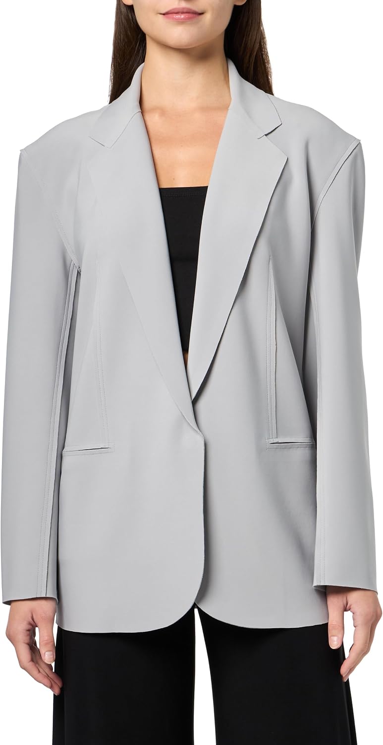 Norma Kamali mens Oversized Single Breasted Jacket