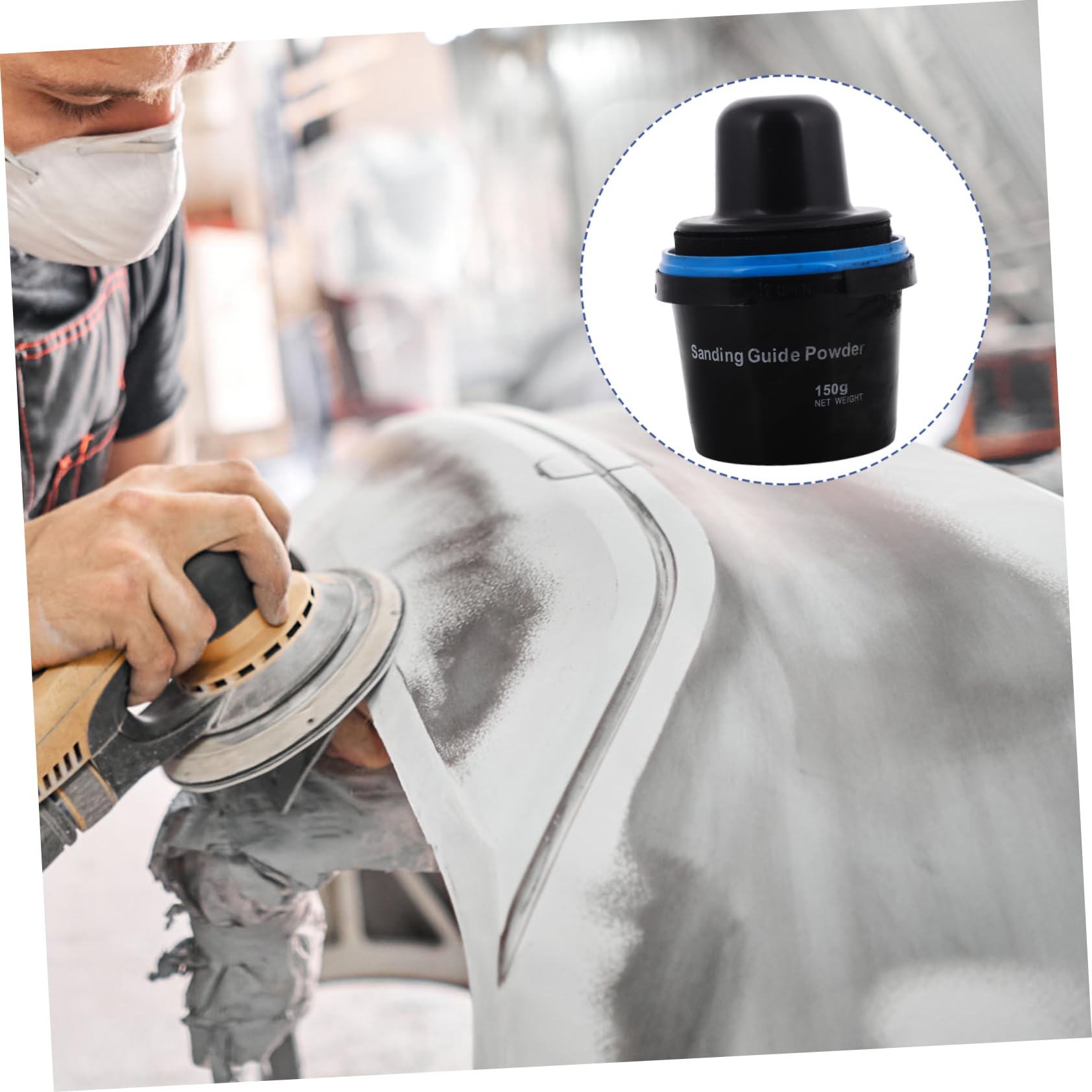 MAGICLULU Polvo Guía de Carbono para Reparación de Carrocerías Automotrices, Resistente a Rayaduras, Aplicación Versátil y Conveniente para Restauración y Masilla de Chapa
