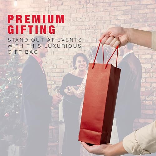 Miniatura 4 de TOHOKU PRIME Bolsas de vino tinto, 4 x 4 x 13 pulgadas, 60 bolsas altas de vino rojo, bolsas para botellas de vino