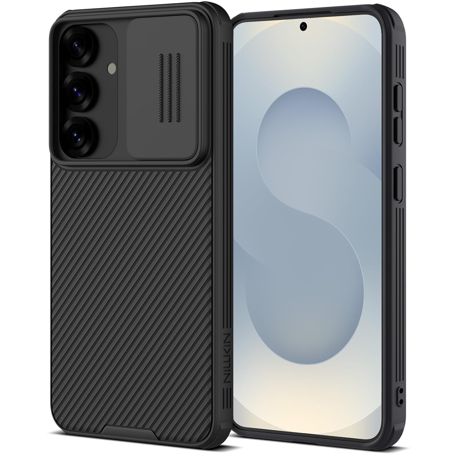 Nilkin® Classic Series Compatible for Samsung S25 Case with Camera Cover, [Camera Lens Protector] [Scratch-Resistant] [360 Full Protection] Shockproof Slim Phone Case (Black, S25) - Amazon product rated Grade B