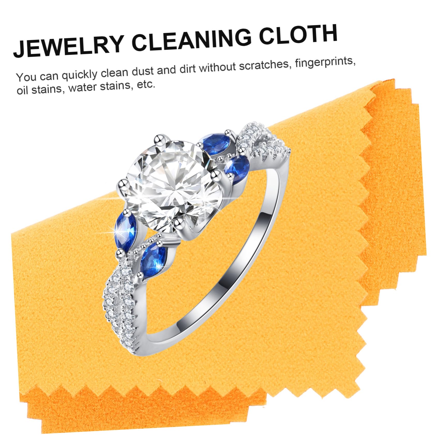 Lurrose 5 Sätze Schmuck Reinigungstuch Gold Auto Reinigungstücher Platin Brillenputztuch Schmuck Poliertuch Schmuck Reinigungsmittel Silbernes Wischtuch Doppelseitiges Vlies 15 Stück * 5
