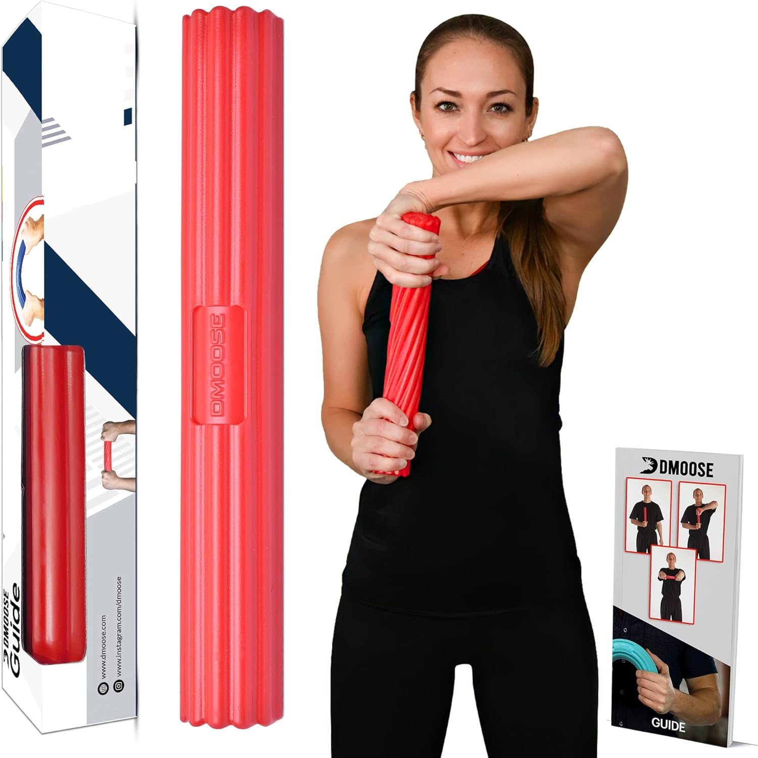DMoose Fitness Flex Bar (Red-Light) : Sports & Outdoors