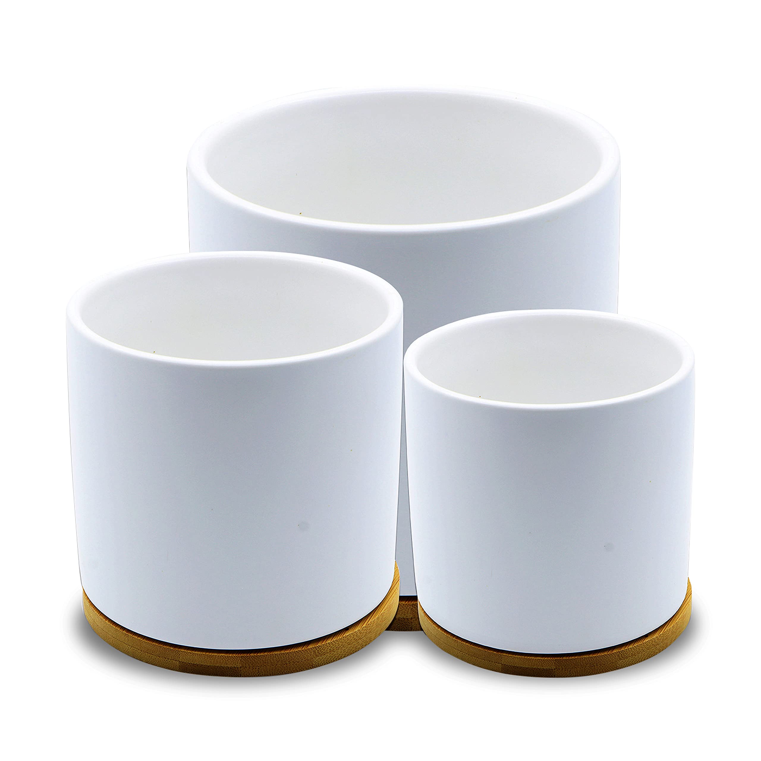 Buy Ceramic Pots for , Indoor ers Pot with Drainage and Saucers, Set of