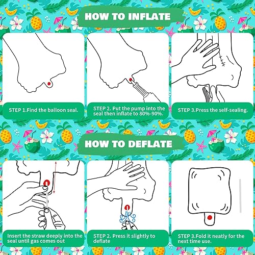 Miniatura 7 de Kit de Guirnalda de Arco de Globos Tropical de Verano, Rosa Caliente Verde Azul Amarillo Naranja, Kit de Guirnalda de Globos de Látex Arco Iris con