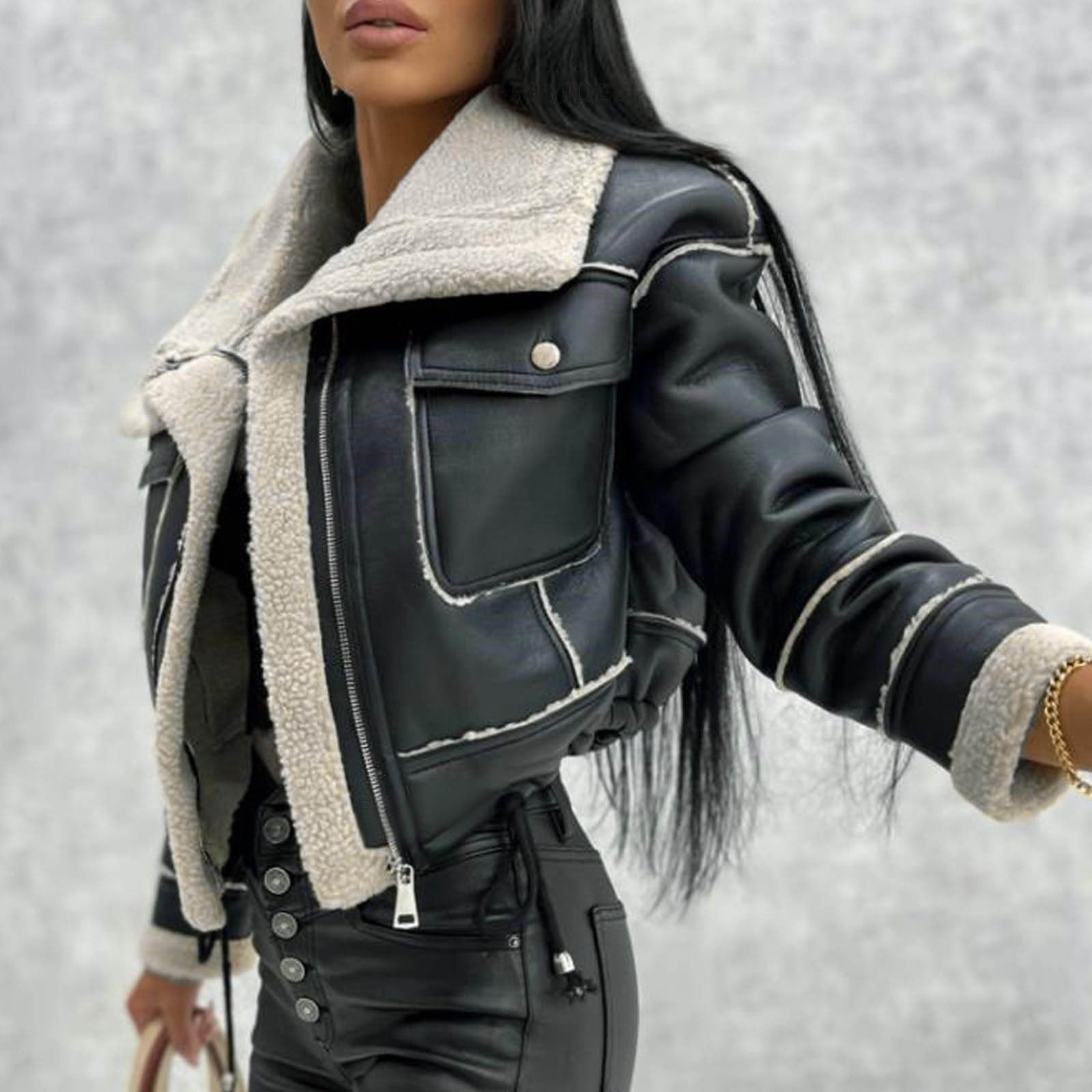 Chaqueta de Mujer Otoño Invierno Abrigo Largo Moda Casual Elegante Manga Larga Exterior Ligero Cálido Confort