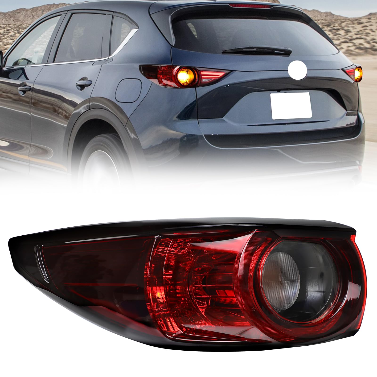 Photo 1 of Tail Light Assembly Compatible with 2017 2018 2019 2020 2021 Mazda Cx5 Cx-5 Tail Light Housing Left (Driver Side Tail Light) KB8A-51-150F