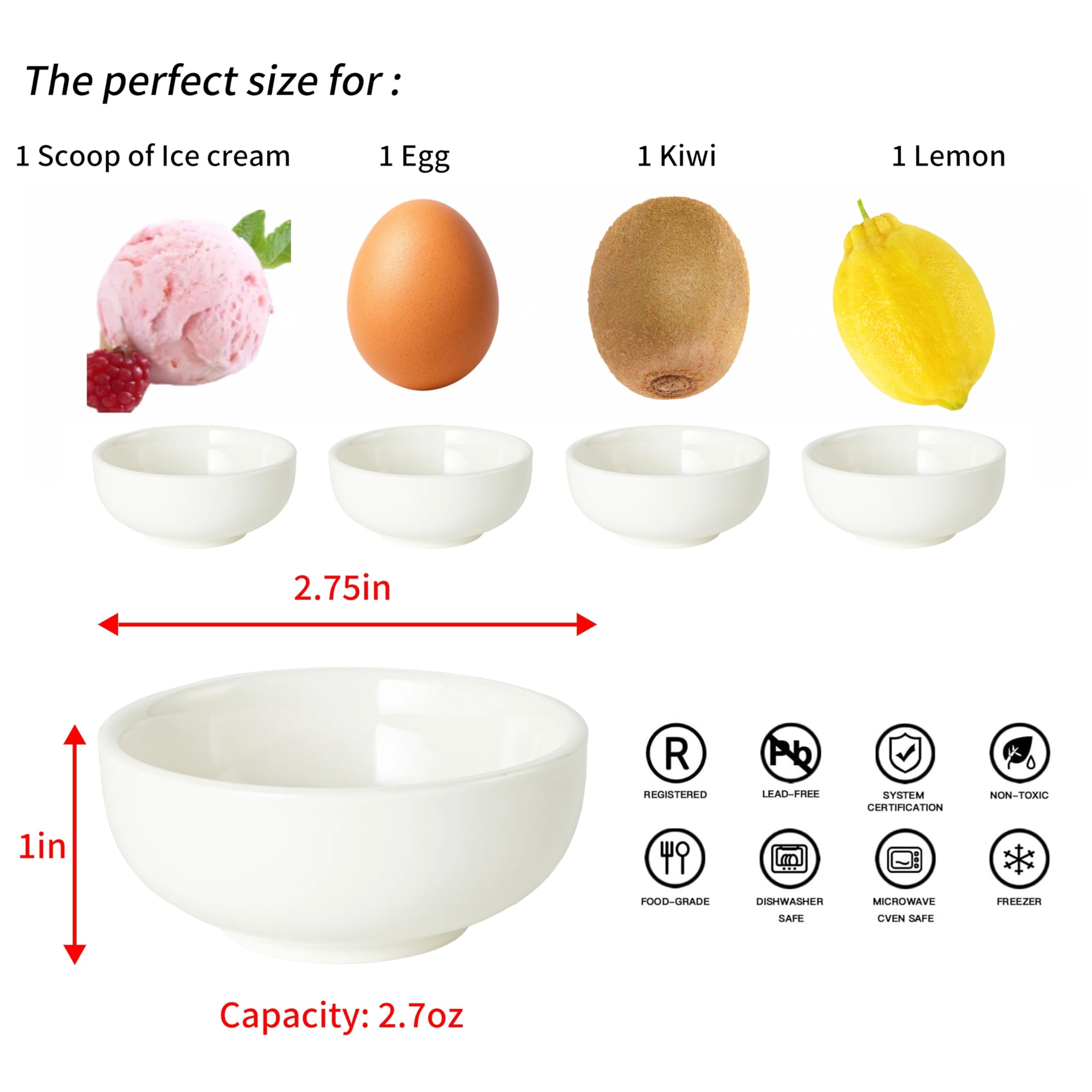 Amazon.com: Swuut Ceramic Bowl Sets,2.7 oz Small Candy Sauce Bowls