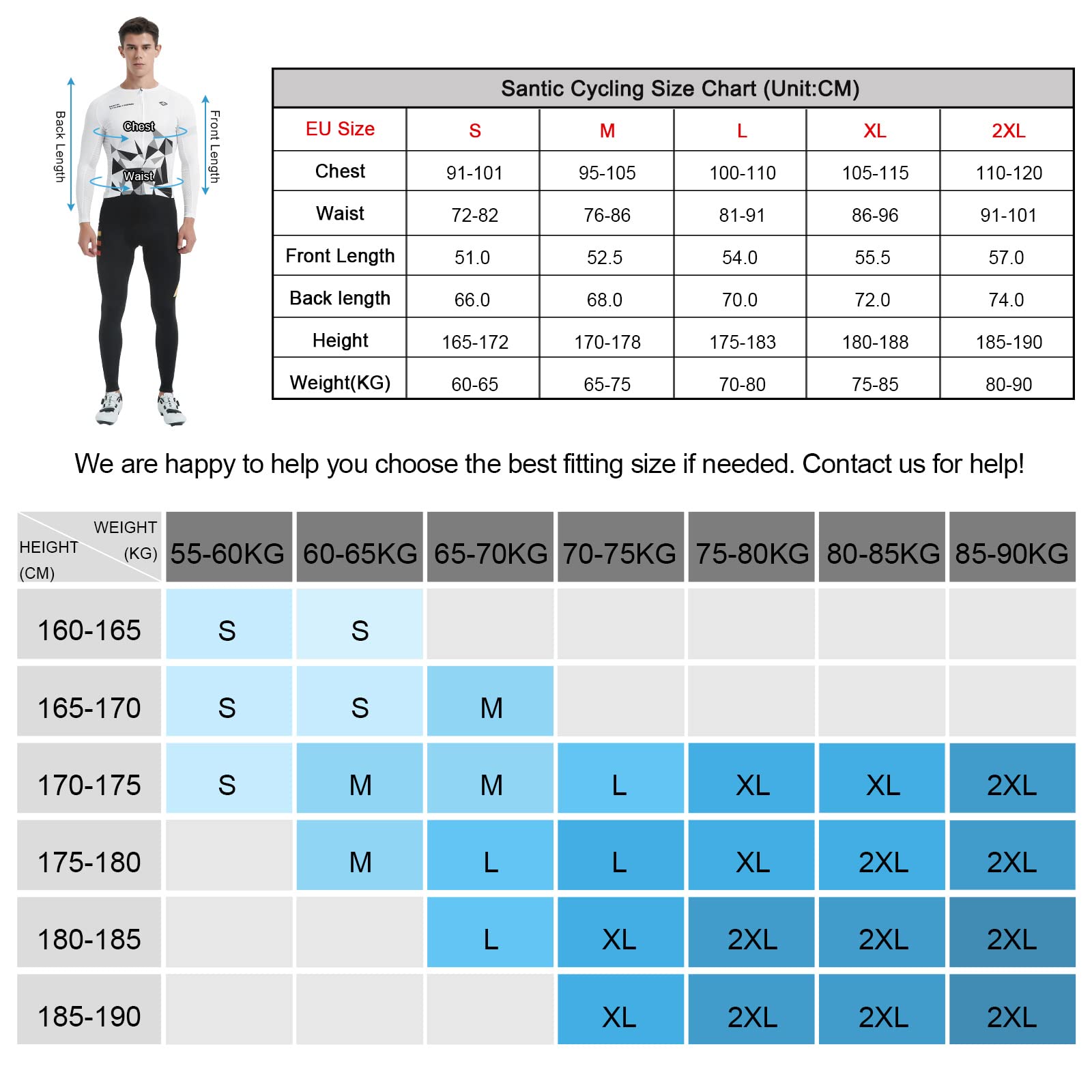 Santic Maglia Ciclismo Uomo Lunghe Maglia Bicicletta Uomo Maglie Ciclismo