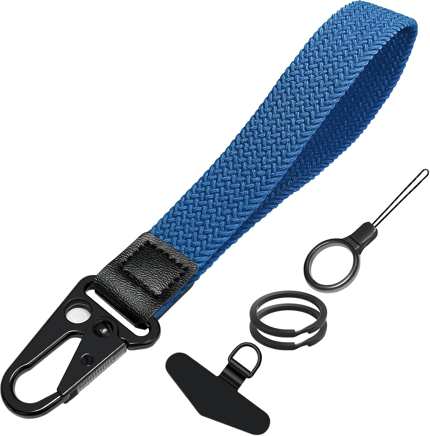 Stretchy Wristlet Keychain, Wrist Lanyard Strap Key Chain Holder to Hold Keys Wallet Phone ID Badge for Men Women