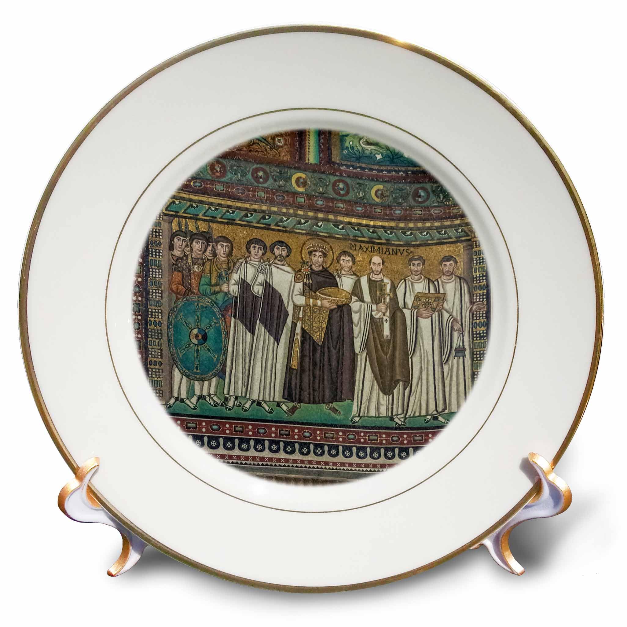 3D Rose cp_227705_1 Italy - Ravenna - Basilica of San Vitale Mosaic Porcelain Plate, 8