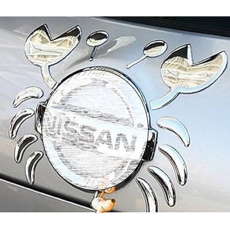 Amazon Aoakua 3dカーステッカー カニ エンブレムステッカー 立体シール シルバー 銀 蟹シール ステッカー デカール 車 バイク