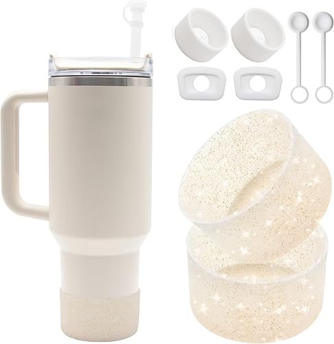 Botas de silicona para Stanley Cup, 2 botas para Stanley de 4030 onzas con 2 tapones para derrames, funda de silicona para exteriores, protector