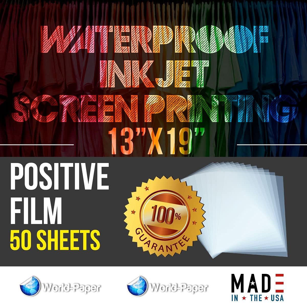 Inkjet film for screen printing Film for Screen Printing 13"x19" 50 sheets