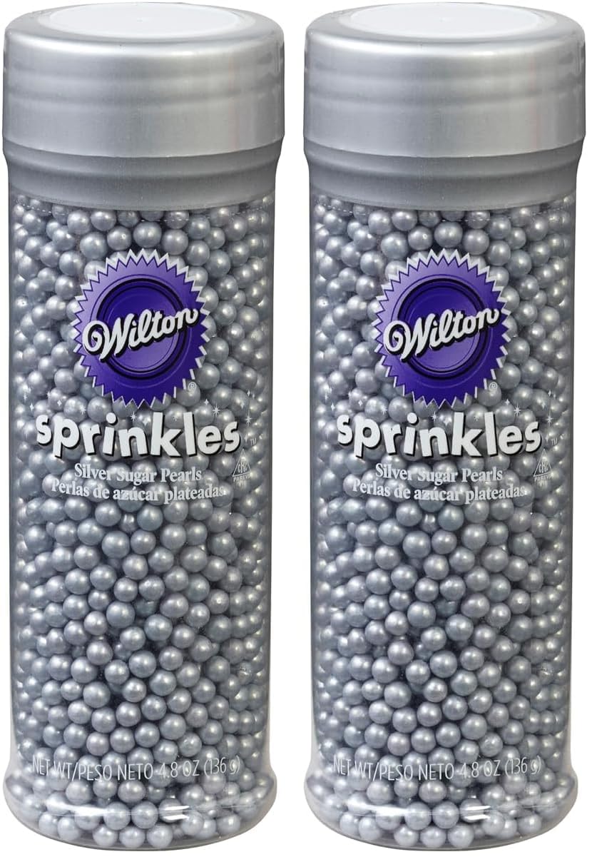Wilton Decorating Sugar Pearls, 4.97 oz., Silver