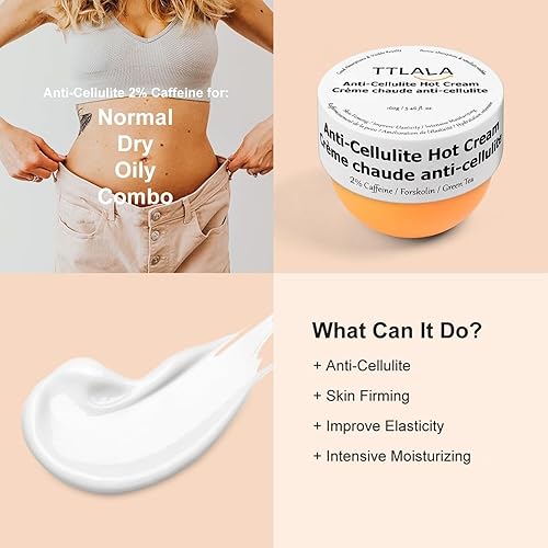 Miniatura 3 de Crema anticelulítica para glúteos y muslos, crema caliente para vagabundos con 2% de cafeína y forskolina, crema reafirmante B Flat Belly y crema