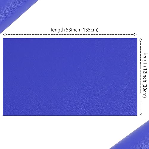 Miniatura 4 de Rollo de hojas de piel sintética de color liso de 12 x 53 pulgadas, muy adecuado para hacer manualidades, aretes de cuero, lazos, costura (negro)