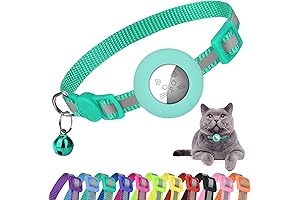 Reflective AirTag Cat Collar with Protective Slide-On Holder