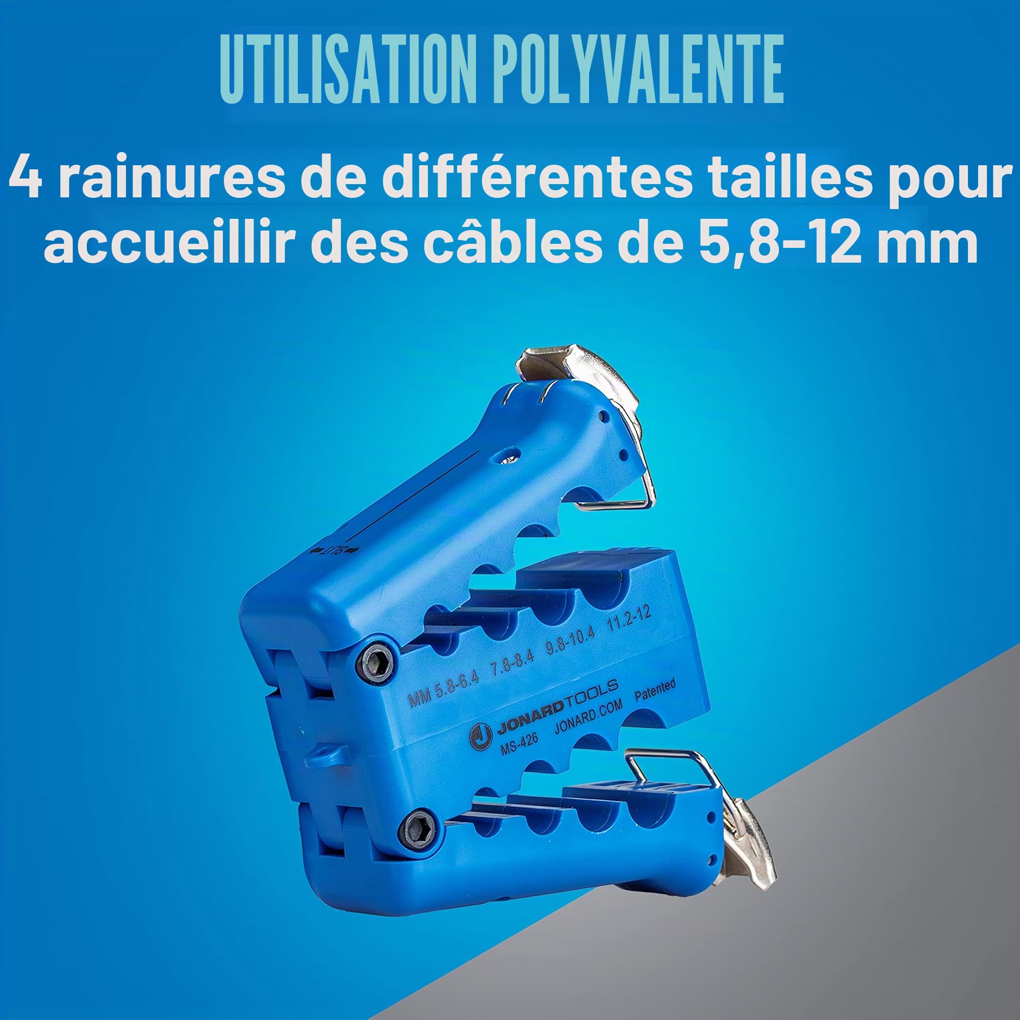 Jonard Tools MS-426 Miniflex Tube fibre optique fendue et anneau outil (5,8 mm – 12 mm)