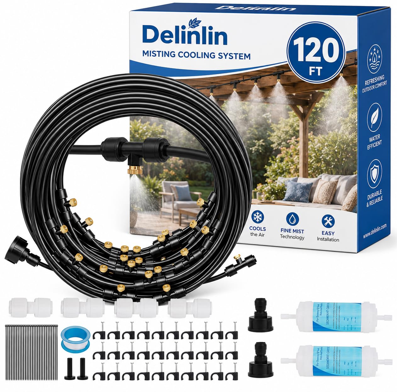 Photo 1 of Delinlin 120FT Misting Cooling System
