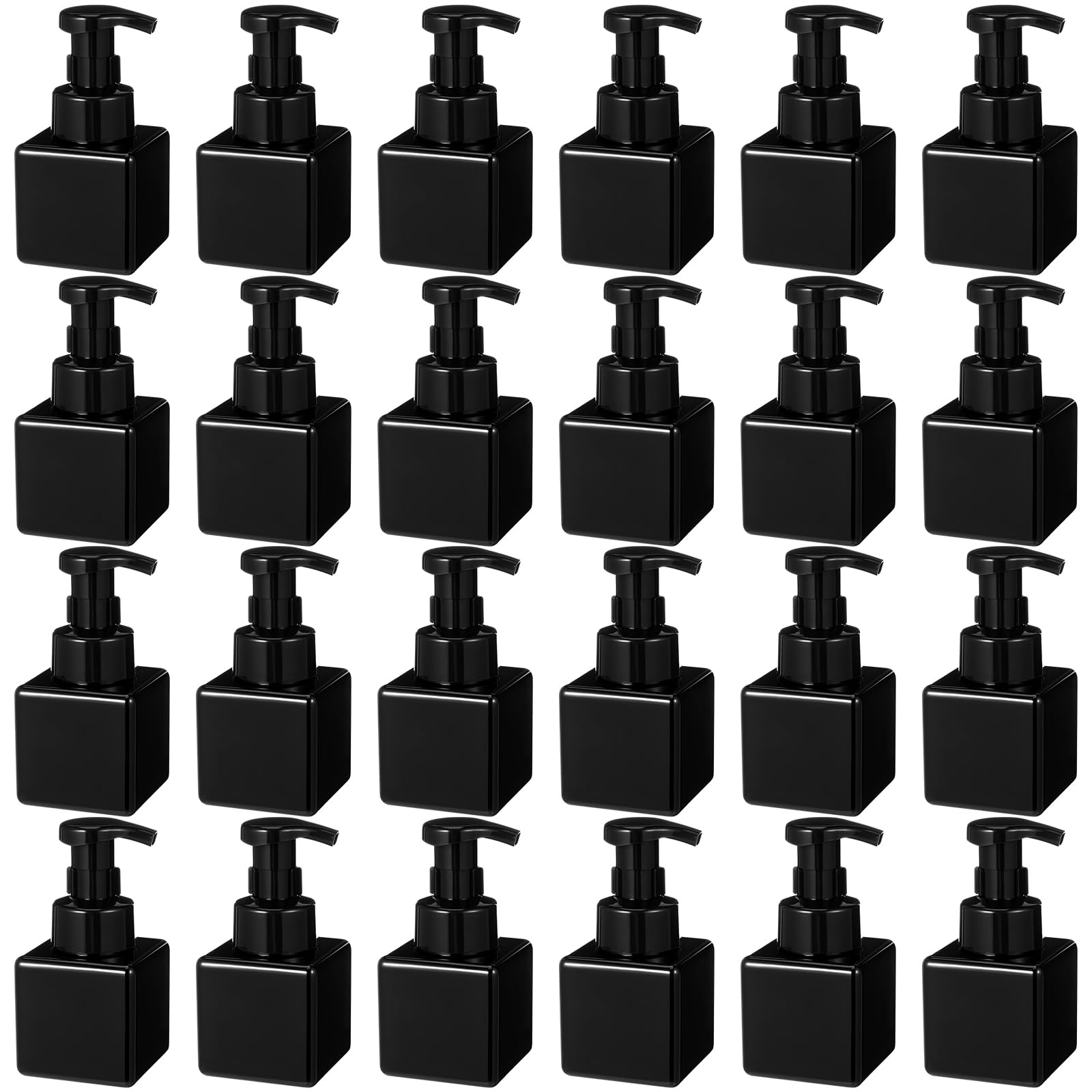 Domensi Schaumpumpenflasche, schäumender Seifenspender, leer, Reise-Schäumspender, nachfüllbar, Handseife, Kunststoff, Pumpflasche, Reisebehälter für Badezimmer, Waschtisch, 240 Stück, Schwarz