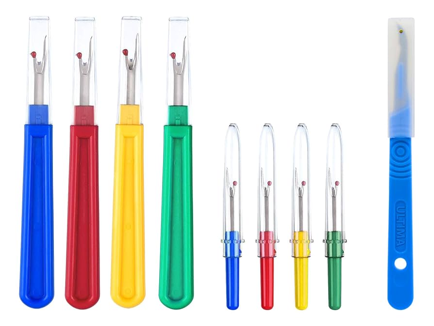 Lhedon Seam Ripper 3 PCS, Seam Rippers For Sewing, Ergonomic Grip, Colorful Large Thread Stitch Remover Tool Handy Stitch Rippers For Sewing Crafting Removing Hems And Seams,Thanksgiving Gifts