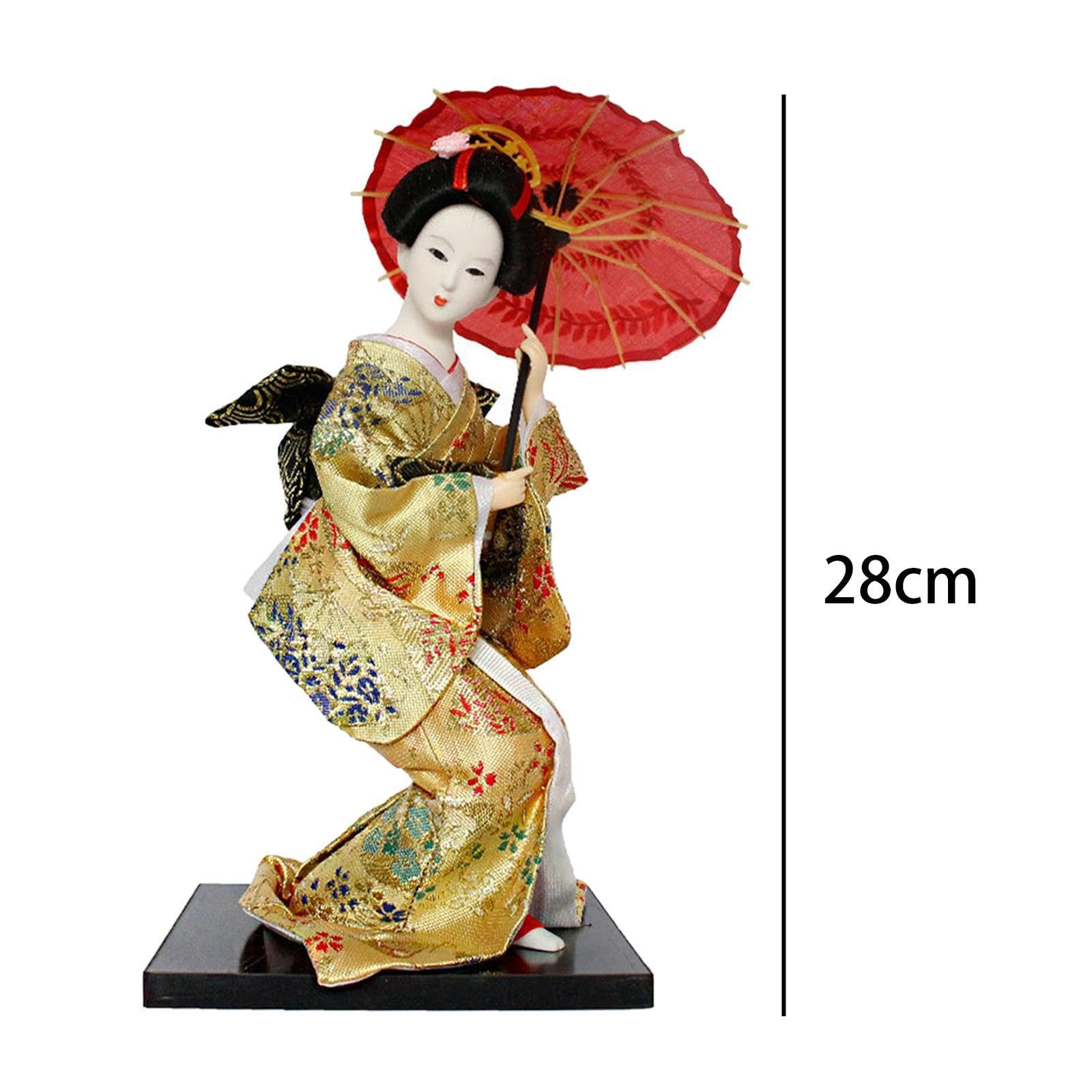 Figurina da collezione, decorazione da tavolo per ufficio e casa, bambole kimono giapponesi, bambola Kokeshi collezione 12 pollici con pregevole fattura, statuetta per bambole kimono, regalo