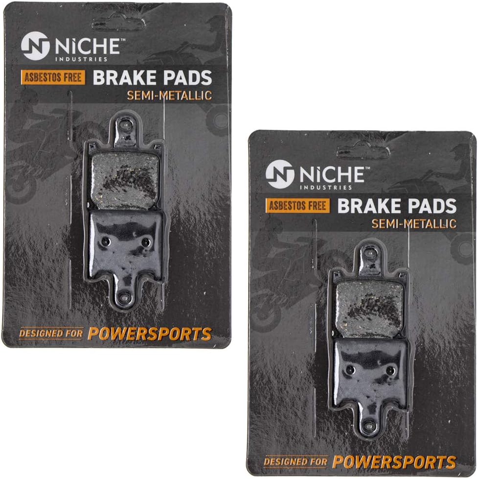 NICHE Brake Pad Set for Kawasaki Ninja ZX6R ZX14R Z1000 Concours 14 43082-0122 Front Semi-Metallic Alloy Steel 4 Pack