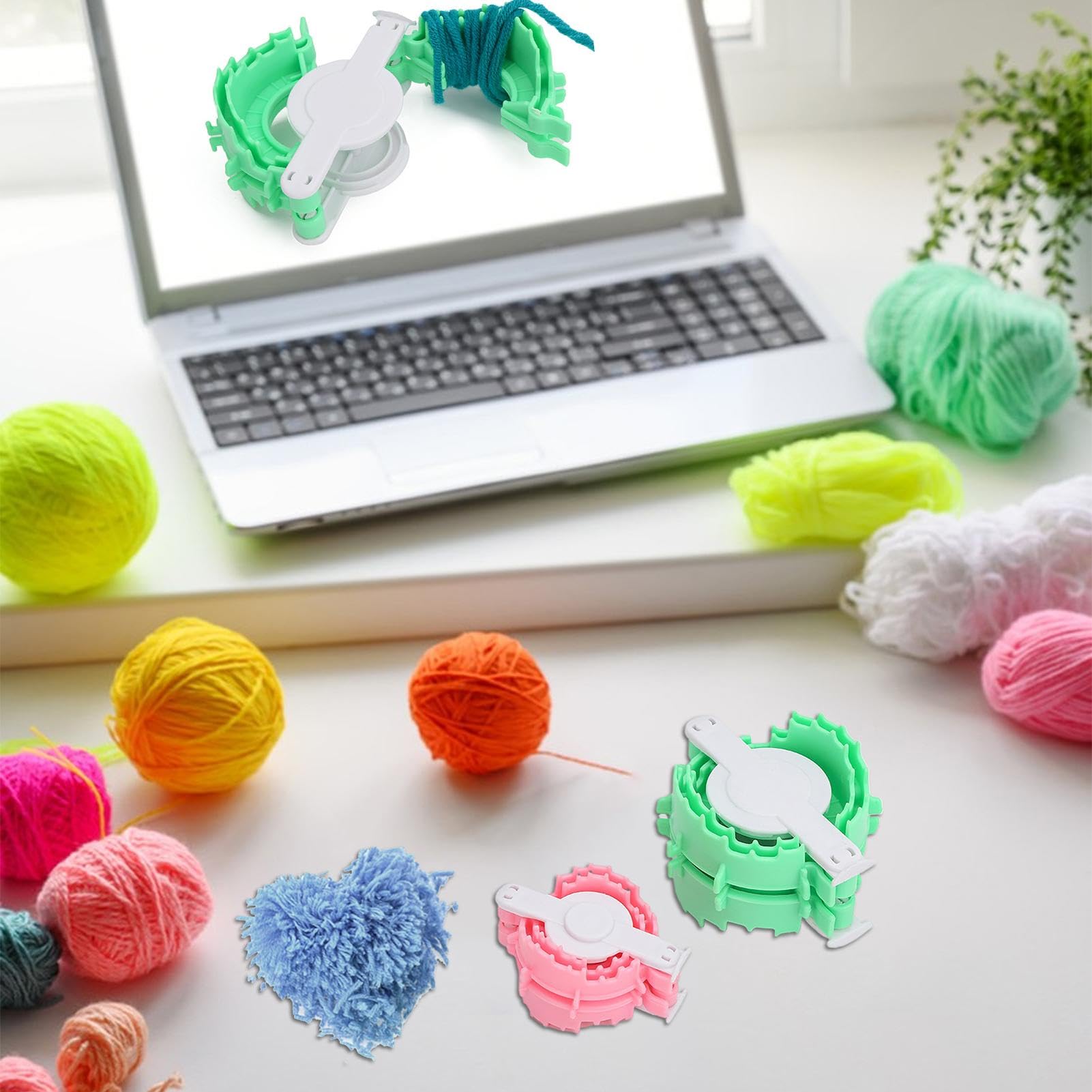 Outil Pour Fabriquer Des Pompons En Forme De Cœur - Taille Compacte, En ABS, Livré Avec Du Fil - Pour Loisirs Créatifs, Déco, Couture