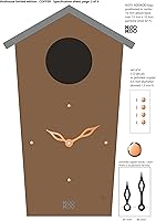 Vista 9 de KOOKOO Casa de Pájaros de Cobre Edición Limitada, Reloj de Cuco de Diseño Moderno con 12 Voces Naturales de Pájaros o Llamada de Cuco