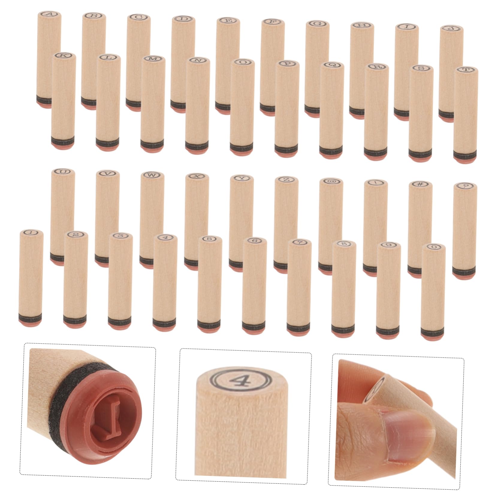 5sätze Holzstempel Für Scrapbooking Buchstaben Und Zahlen Kreative Bastelstempel Für Notizbuch Und Persönliche Gestaltung Für Handarbeiten Und Dekoration