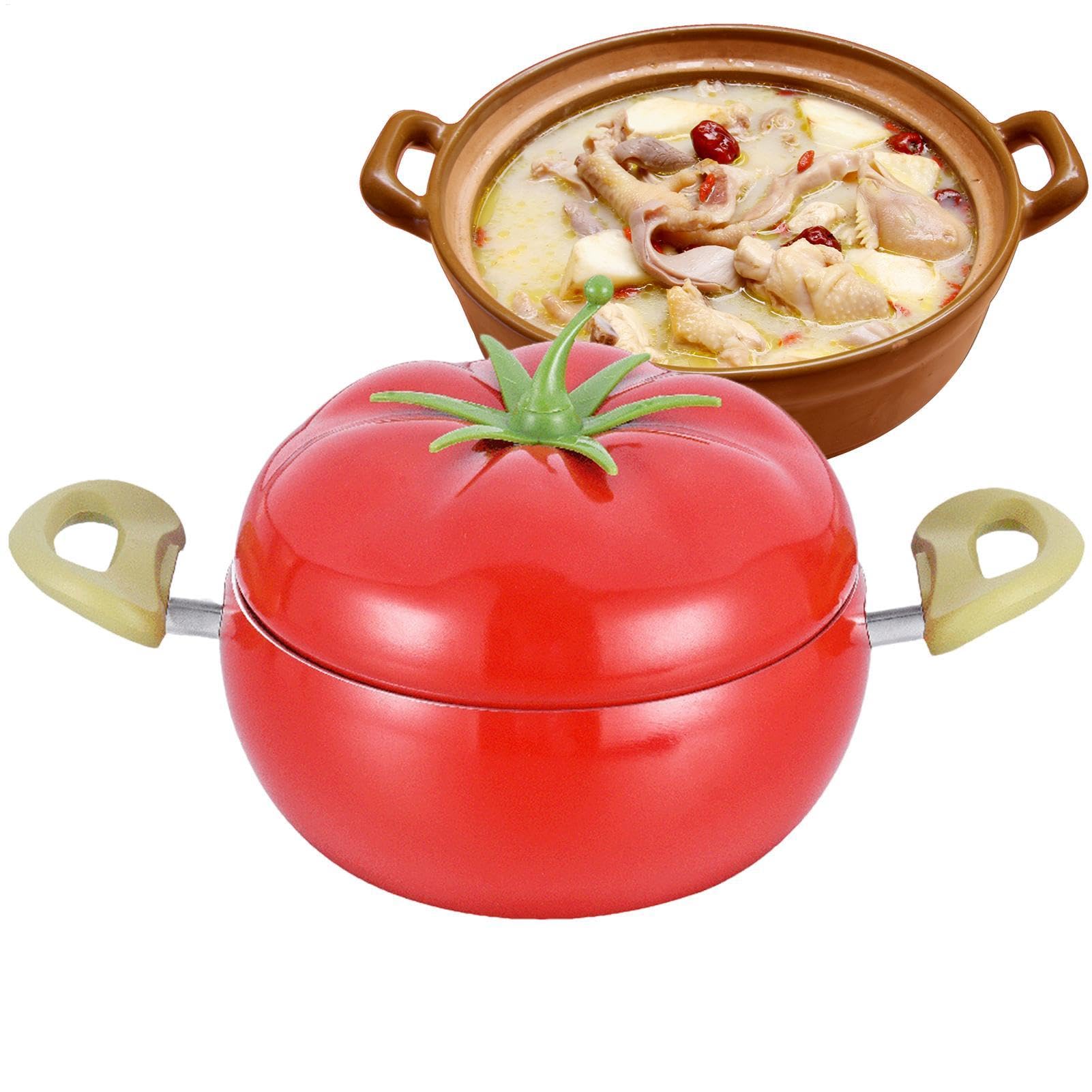 Pentola Per Sugo Con Coperchio Pratico E Multiuso Antiaderente A Forma Di | Pentola E Padella Adatte All'Induzione Adatta Per Uso Domestico, Cucina, Ristorazione, Conserve, Bollitura, Sobol