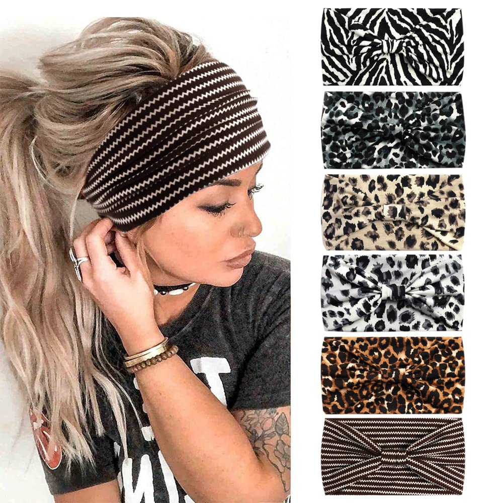 Fashion Headbands for Women's Hair Head Scarfs Hairband Turban Flower Cotton Headbands Wide Yoga Sport Headband Head Wrap (P6Banma)