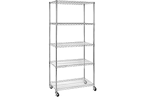 Seville Classics Commercial Grade 5-Tier Heavy Duty Steel Wire Shelving Unit