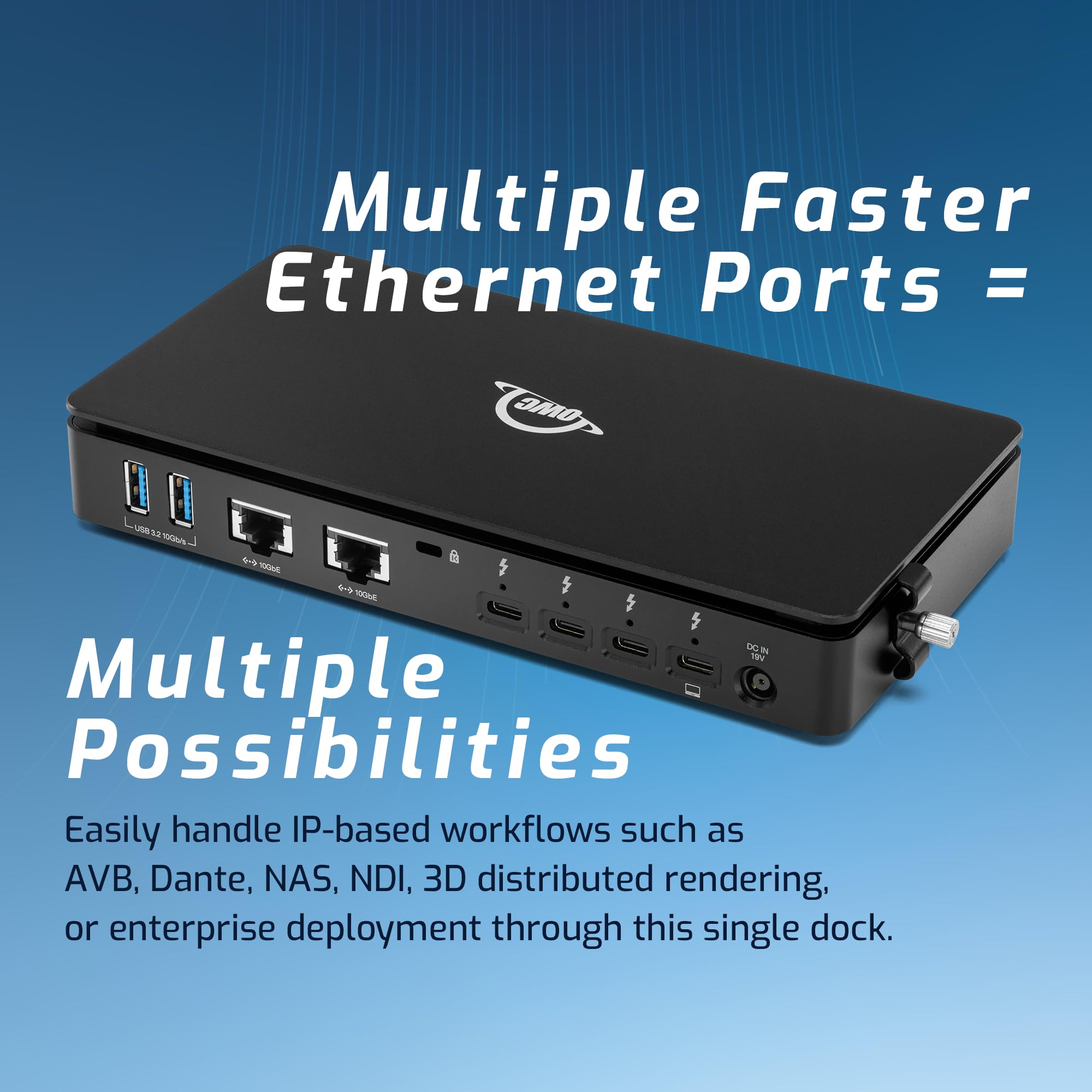 OWC Thunderbolt 5 Dual 10GbE Network Dock (Thunderbolt 5, Dual