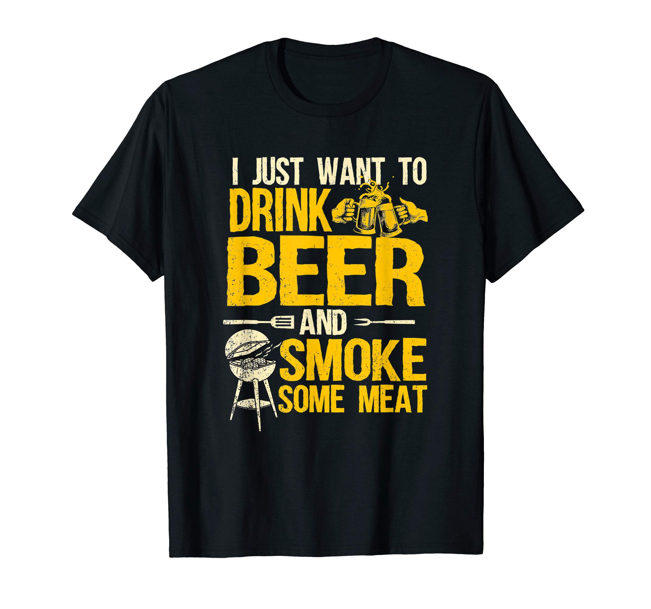 BBQ Smoking Pitmaster Lover Tees GiftBarbecue Smoking Pitmaster Design Drink Beer Smoke Meat BBQ T-Shirt