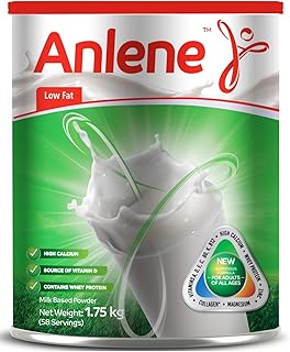 Anlene Milk Powder, Low Fat, Nutritious Dairy Formula, Rich in Vitamins & Protein, Ideal for Coffee & Tea Beverages, Tin, 1.75kg