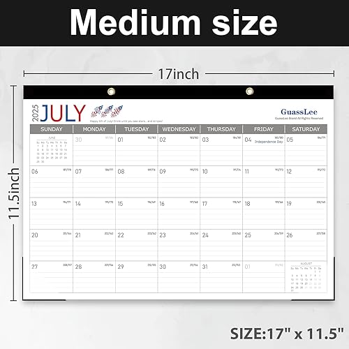 Miniatura 8 de GuassLee Calendario de escritorio 2026-2027 – Calendario mensual de 18 meses de enero de 2026 a junio de 2027, calendario de escritorio grande