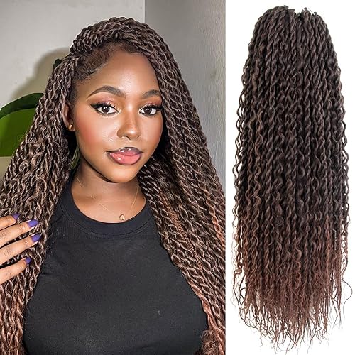 NISEYO Boho Senegalese Twist Crochet Hair 24 Inch, 8 Packs