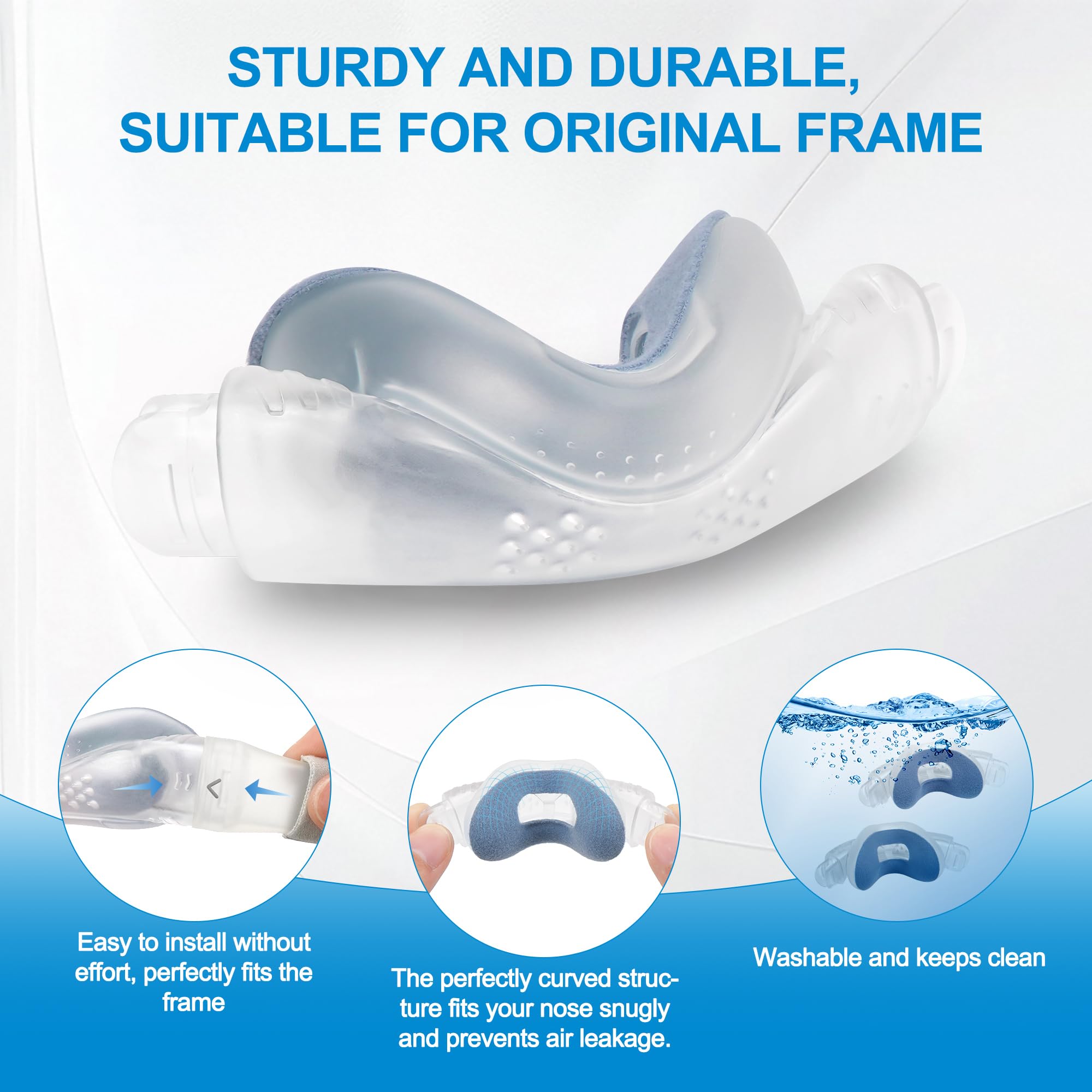 Masque nasal compatible avec Airfit N30i Ajustement parfait Excellent Confortable Coussinets de rechange avec n30i Accessoires CPAP silencieux Masque lisse et masque chaud (M)