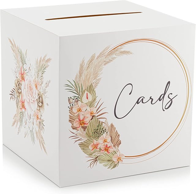 DIDDI Wedding Card Box - Wedding Post Box for Cards - Wedding Decorations for Reception - Wedding Favours - Wedding Card Boxes for Reception - Card Box for Party