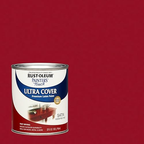Miniatura 102 de Rust-Oleum Painters Touch, Ultra Cover 2X, 1994502 - Pintura de látex, color almendra, 1 cuarto de galón Almendra brillante