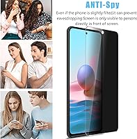 Vista 4 de Anbzsign[2 unidades] Protector de lente de cámara y [2 unidades] Protector de pantalla de privacidad para Xiaomi Redmi Note 10 / Redmi Note 10S