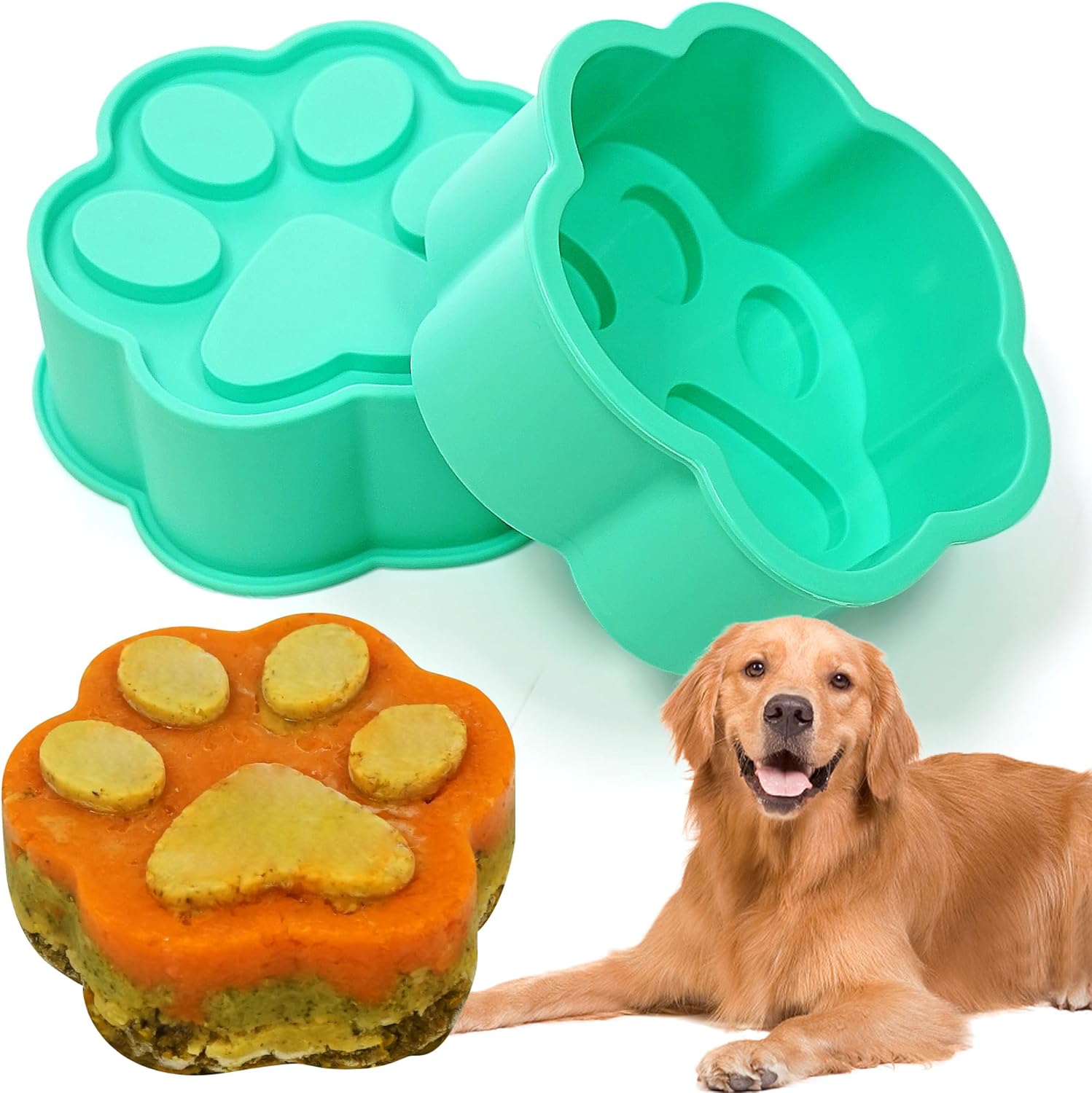 2 Pack Paw Shaped Silicone Pan