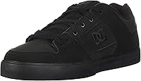 DC Men's Pure Skate Shoes - Premium Leather Upper, Supportive Rubber Cupsole, Breathable Comfort for Skaters