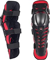 Vista 1 de Protectores de rodilla y espinilla para motocicleta, protección de pierna larga a prueba de choques, protección de rodilla para motocicleta doblable