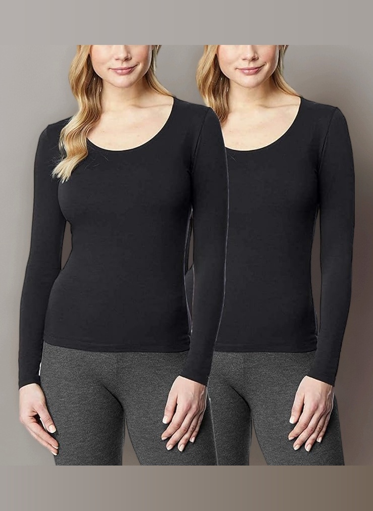 32 Degrees Women's 2 Pack Ultra Light Thermal Baselayer Scoop Top