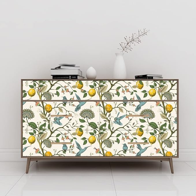 🍋 Blue Bird Wallpaper: Peel & Stick, Removable, Waterproof!