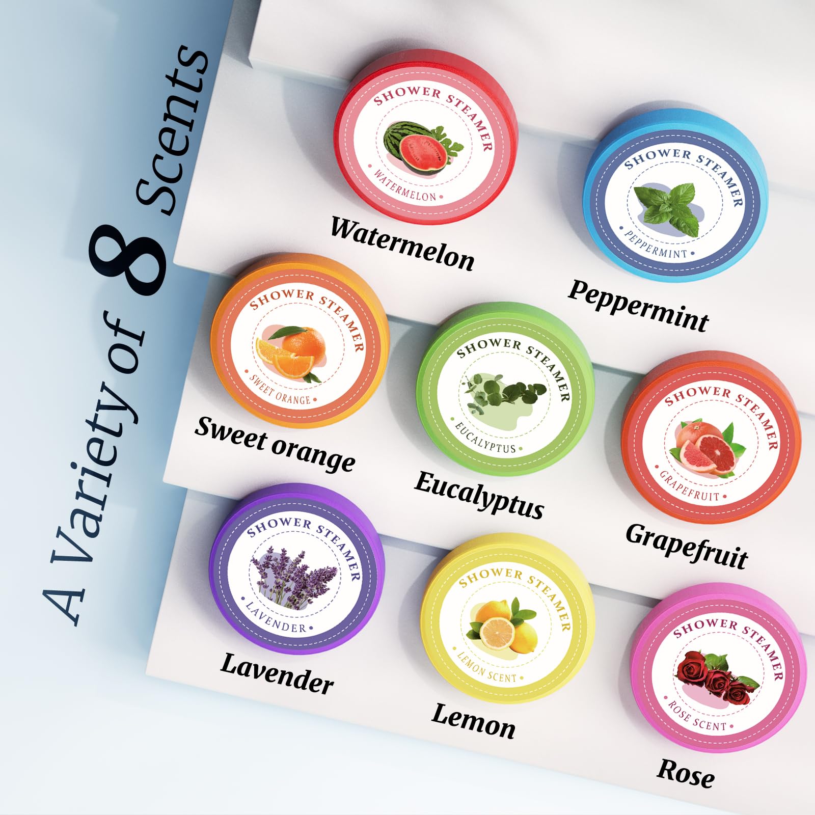 Valentines Gifts for Her Him, Mum Birthday Gifts for Women Men: Linkax 8 Pcs Shower Steamers Aromatherapy Bath Bombs SPA Self Care, Small Relaxation Thank You Gifts for Women Men Mum Teen Girls